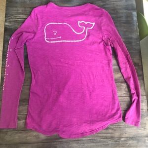 Vineyard Vines soft long sleeve aged pink tee. M.